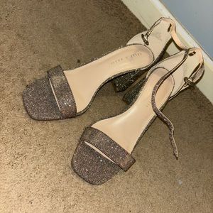 Kelly and Katie gold heels